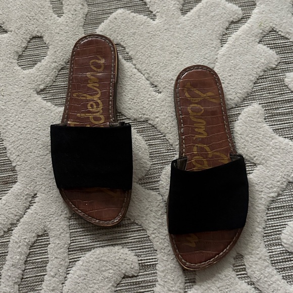 Sam Edelman Black Slide Sandals - Picture 1 of 3